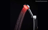 LED Handheld showerhead thermostatic round red colour